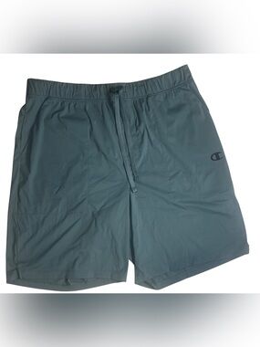 Champion Men’s Performance Athletic Shorts Green Drawstring Training Gym Size La